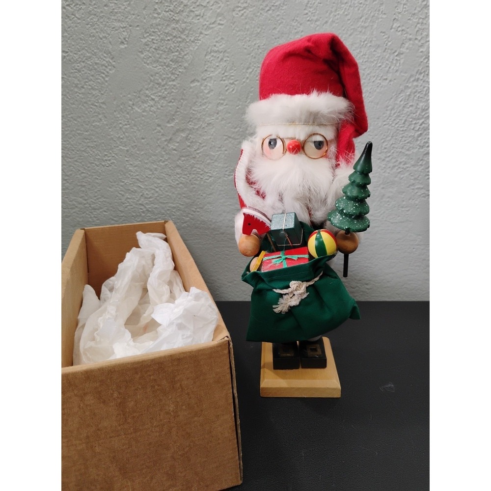 Nutcracker Village Wood Old World Santa 11" Christmas Holiday Decor Storybook